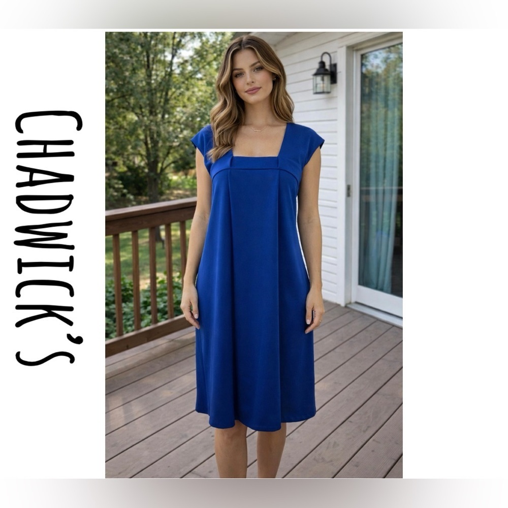 Chadwicks royal blue sleeveless dress
